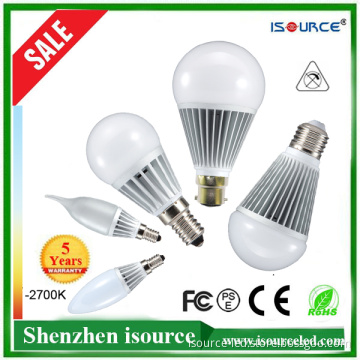 China Manufacturer >80ra E27 Energy Saving 9W LED Light Bulbs 5 Years Warranty